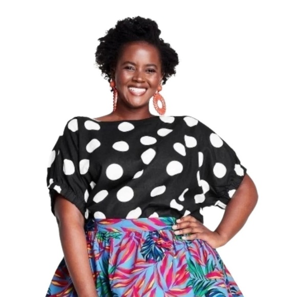 NWT Tabitha Brown X Target Polka Dot Top Various Sizes - Picture 1 of 5